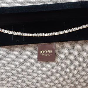 Diamonique 18K Gold Clad Tennis Bracelet